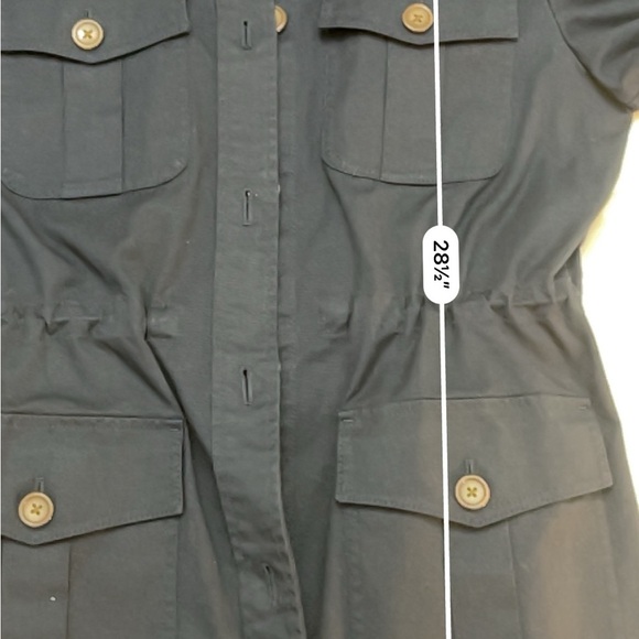 Brooks Brothers Women’s Navy Utility Jacket Size M | Button Front Belted Waist - Picture 7 of 14